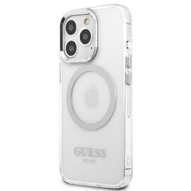 Guess Metal Outline MagSafe case for iPhone 13 Pro / iPhone 13 - silver - Apple Cases - Cases - Techbox