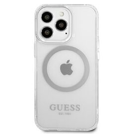 Guess Metal Outline MagSafe case for iPhone 13 Pro / iPhone 13 - silver - Apple Cases - Cases - Techbox