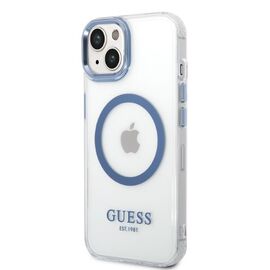 Guess Metal Outline MagSafe case for iPhone 14 Plus - blue - Apple Cases - Cases - Techbox