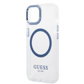 Guess Metal Outline MagSafe case for iPhone 14 Plus - blue - Apple Cases - Cases - Techbox