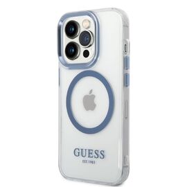 Guess Metal Outline MagSafe case for iPhone 14 Pro - blue - Apple Cases - Cases - Techbox