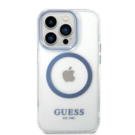 Guess Metal Outline MagSafe case for iPhone 14 Pro - blue - Apple Cases - Cases - Techbox