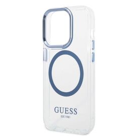 Guess Metal Outline MagSafe case for iPhone 14 Pro - blue - Apple Cases - Cases - Techbox