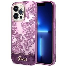 Guess Porcelain Collection case for iPhone 14 Pro Max - fuchsia - Apple Cases - Cases - Techbox