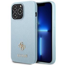 Guess Saffiano 4G Small Metal Logo Case for iPhone 13 Pro / 13 - Blue | Techbox