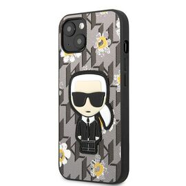 Karl Lagerfeld Flower Ikonik Karl case for iPhone 13 mini - gray | Techbox