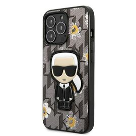 Karl Lagerfeld Flower Ikonik Karl case for iPhone 13 Pro / iPhone 13 - gray | Techbox