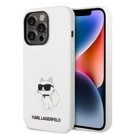Karl Lagerfeld KLHCP14LSNCHBCH iPhone 14 Pro 6.1" hardcase white/white Silicone Choupette | Techbox