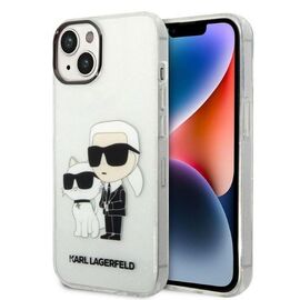 Karl Lagerfeld Glitter Karl&amp;Choupette case for iPhone 14 Plus - transparent | Techbox
