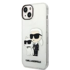 Karl Lagerfeld Glitter Karl&amp;Choupette case for iPhone 14 Plus - transparent | Techbox