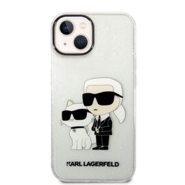 Karl Lagerfeld Glitter Karl&amp;Choupette case for iPhone 14 Plus - transparent | Techbox
