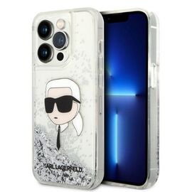 Karl Lagerfeld Glitter Karl's Head case for iPhone 14 Pro Max - silver | Techbox