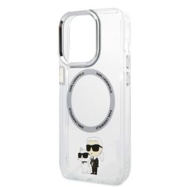 Karl Lagerfeld Iconic Karl&amp;Choupette MagSafe case for iPhone 14 Pro - transparent - Apple Cases - Cases - Techbox