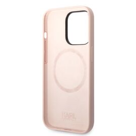 Karl Lagerfeld KLHMP14XSSKCI iPhone 14 Pro Max 6.7" hardcase light pink/light pink Silicone Karl &amp; Choupette Magsafe - Apple Cases - Cases - Techbox