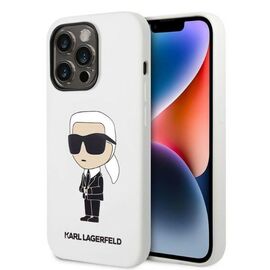 Karl Lagerfeld Silicone Ikonik case for iPhone 14 Pro Max - white | Techbox