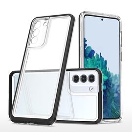 Clear 3in1 case for Samsung Galaxy S23+ silicone cover with frame black | Techbox