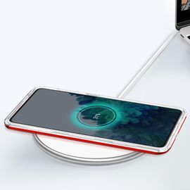 Clear 3in1 case for Samsung Galaxy S23+ silicone cover with frame red | Techbox