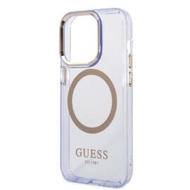 Guess Gold Outline Translucent MagSafe Case for iPhone 14 Pro Max 6.7" - Purple - Uncategorized Cases (2) - Cases - Techbox