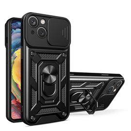 Hybrid Armor Camshield case for Realme 10 Pro+ armored cover with camera cover black | Techbox