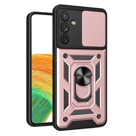 Hybrid Armor Camshield case for Samsung Galaxy A14 armored case with camera cover pink | Techbox