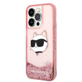 Karl Lagerfeld KLHCP14LLNCHCP iPhone 14 Pro 6.1" pink/pink hardcase Glitter Choupette Head | Techbox