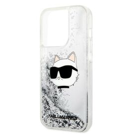 Karl Lagerfeld KLHCP14LLNHCCS iPhone 14 Pro 6.1" silver/silver hardcase Glitter Choupette Head | Techbox
