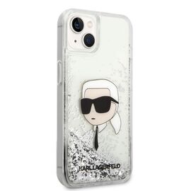 Karl Lagerfeld KLHCP14MLNKHCH iPhone 14 Plus 6.7" silver/silver hardcase Glitter Karl Head | Techbox