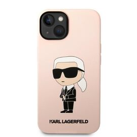 Karl Lagerfeld KLHCP14MSNIKBCP iPhone 14 Plus 6.7" hardcase pink/pink Silicone Ikonik | Techbox