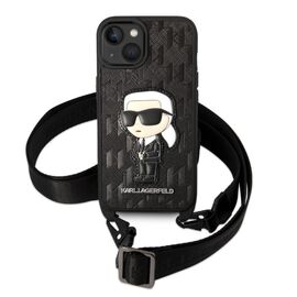 Karl Lagerfeld KLHCP14SSTKMK iPhone 14 6.1" black/black hardcase Monogram Ikonik Patch - Apple Cases - Cases - Techbox