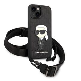 Karl Lagerfeld KLHCP14SSTKMK iPhone 14 6.1" black/black hardcase Monogram Ikonik Patch - Apple Cases - Cases - Techbox