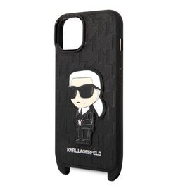 Karl Lagerfeld KLHCP14SSTKMK iPhone 14 6.1" black/black hardcase Monogram Ikonik Patch - Apple Cases - Cases - Techbox