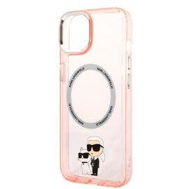 Karl Lagerfeld KLHMP14MHNKCIP iPhone 14 Plus 6.7" hardcase pink/pink Iconic Karl&amp;Choupette Magsafe - Apple Cases - Cases - Techbox