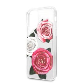 Guess GUHCN58ROSTRT iPhone 11 Pro transparent hardcase Flower Desire Pink & White Rose | Techbox