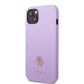 Guess GUHCP13SPS4MU iPhone 13 mini 5.4" purple/purple hardcase Saffiano 4G Small Metal Logo | Techbox