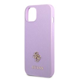 Guess GUHCP13SPS4MU iPhone 13 mini 5.4" purple/purple hardcase Saffiano 4G Small Metal Logo | Techbox