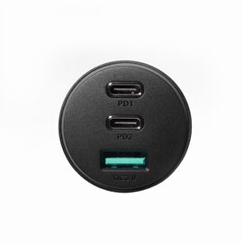 Joyroom car charger 70W with 3 ports: USB, 2 x USB C black (JR-CL26) | Techbox