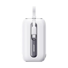 Joyroom mini powerbank 10000mAh Colorful Series 22.5W with 2 built-in USB C and Lightning cables white (JR-L012) | Techbox