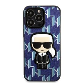 Karl Lagerfeld KLHCP13LPMNIKBL iPhone 13 Pro / 13 6.1" hardcase blue/blue Monogram Ikonik Patch | Techbox