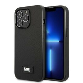 Karl Lagerfeld KLHCP13LSFMP2K iPhone 13 Pro / 13 6.1" hardcase black/black Saffiano Plaque | Techbox