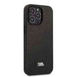 Karl Lagerfeld KLHCP13LSFMP2K iPhone 13 Pro / 13 6.1" hardcase black/black Saffiano Plaque | Techbox