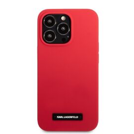 Karl Lagerfeld KLHCP13LSLMP1R iPhone 13 Pro / 13 6.1" hardcase red/red Silicone Plaque | Techbox