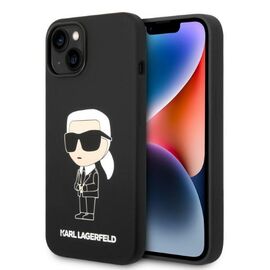 Karl Lagerfeld KLHMP14MSNIKBCK iPhone 14 Plus 6.7" hardcase black/black Silicone Ikonik Magsafe - Apple Cases - Cases - Techbox
