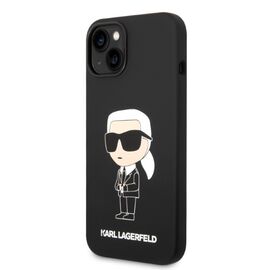Karl Lagerfeld KLHMP14MSNIKBCK iPhone 14 Plus 6.7" hardcase black/black Silicone Ikonik Magsafe - Apple Cases - Cases - Techbox