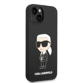 Karl Lagerfeld KLHMP14MSNIKBCK iPhone 14 Plus 6.7" hardcase black/black Silicone Ikonik Magsafe - Apple Cases - Cases - Techbox