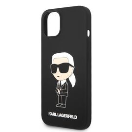 Karl Lagerfeld KLHMP14MSNIKBCK iPhone 14 Plus 6.7" hardcase black/black Silicone Ikonik Magsafe - Apple Cases - Cases - Techbox