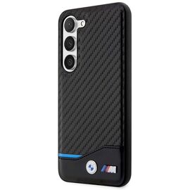 BMW Leather Carbon case for Samsung Galaxy S23+ - black | Techbox