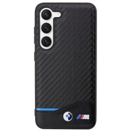 BMW Leather Carbon case for Samsung Galaxy S23+ - black | Techbox