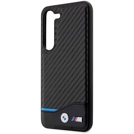 BMW Leather Carbon case for Samsung Galaxy S23+ - black | Techbox