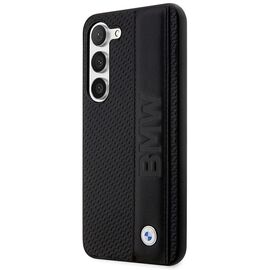 Case BMW BMHCS23M22RDPK S23+ S916 black/black hardcase Leather Textured &amp; Stripe | Techbox