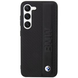 Case BMW BMHCS23M22RDPK S23+ S916 black/black hardcase Leather Textured &amp; Stripe | Techbox